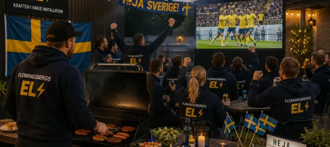 Flemingsbergs El stöttar Sverige i fotbolls-VM med grillkväll den 20/6